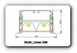 MULTILINEA  200 Semitrimless Support  Profile modules