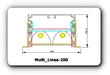 MULTILINEA 200  Semitrimless Lighting system Double parabolic reflector