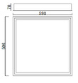 Pantheon Square 1L LED FTC (Recessed fiber til)