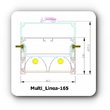 MULTILINEA 165  Lighting System Duble parabolic reflector