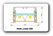 MULTILINEA 200  Semitrimless Lighting system Double parabolic reflector